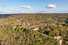 Citadel in Domme in the state Dordogne, France out of the air