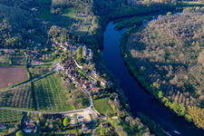 Montfort in Vitrac in the state Dordogne, France from above