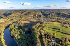 Cliffs at the Cingle du Montfort in Carsac-Aillac in the state Dordogne, France