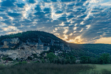 Aerial view of Cénac-et-Saint-Julien in the state Dordogne, France