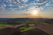 Vézac in the state Dordogne, France out of the air