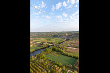 Vézac in the state Dordogne, France seen from above