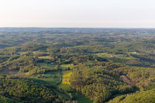 Aerial view of Castelnaud-la-Chapelle in the state Dordogne, France