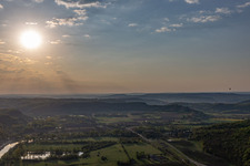 Aerial view of Saint-Vincent-de-Cosse in the state Dordogne, France