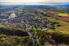 Aerial view of City view from the west in Bad Bergzabern in the state Rhineland-Palatinate, Germany