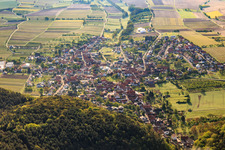 From the west in Oberotterbach in the state Rhineland-Palatinate, Germany