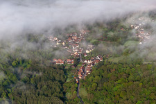 Aerial view of Wissembourg in the state Bas-Rhin, France