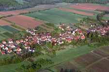Aerial view of Cleebourg in the state Bas-Rhin, France