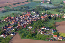 Aerial photograpy of Keffenach in the state Bas-Rhin, France