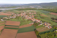 Memmelshoffen in the state Bas-Rhin, France from the plane