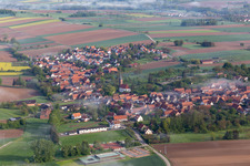 Drone image of Hunspach in the state Bas-Rhin, France