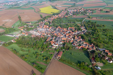 Hunspach in the state Bas-Rhin, France from the drone perspective