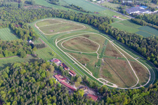 Racetrack trotting Hippodrome de la hardt in Wissembourg in Grand Est, France