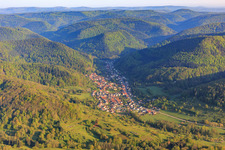 From the southeast in Eußerthal in the state Rhineland-Palatinate, Germany