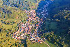 Aerial view of From the south in Eußerthal in the state Rhineland-Palatinate, Germany