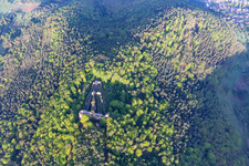 Drone recording of Neuscharfeneck Castle Ruins in Flemlingen in the state Rhineland-Palatinate, Germany