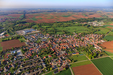 Village overview from the north in Rohrbach in the state Rhineland-Palatinate, Germany
