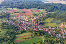 Bird's eye view of Lobsann in the state Bas-Rhin, France