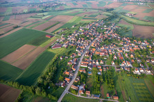 Schœnenbourg in the state Bas-Rhin, France from above