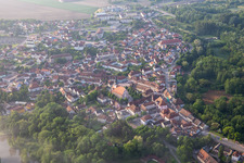 Drone image of Lauterbourg in the state Bas-Rhin, France