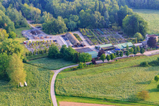 Aerial photograpy of Bienwald tree nursery / Greentec in Berg in the state Rhineland-Palatinate, Germany