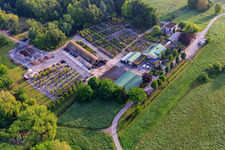 Bird's eye view of Bienwald tree nursery / Greentec in Berg in the state Rhineland-Palatinate, Germany