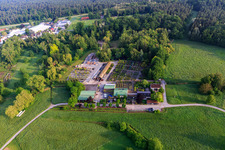 Bienwald tree nursery / Greentec in Berg in the state Rhineland-Palatinate, Germany viewn from the air