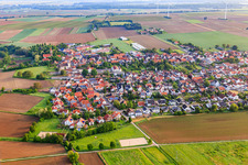 From the south in Minfeld in the state Rhineland-Palatinate, Germany