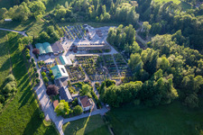 Aerial photograpy of Building of Store plant market Bienwald-Nursery Greentec GmbH in Berg (Pfalz) in the state Rhineland-Palatinate, Germany