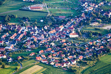 Town View of the streets and houses of the residential areas in Bittelbrunn in the state Baden-Wurttemberg