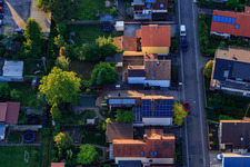 Aerial view of Waldstr in Kandel in the state Rhineland-Palatinate, Germany