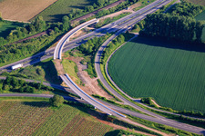 New bridge construction at the Landau Nord junction for the B272 on the A65 motorway in the district Dammheim in Landau in der Pfalz in the state Rhineland-Palatinate, Germany