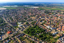 City view from the northeast in Mutterstadt in the state Rhineland-Palatinate, Germany