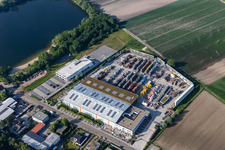 Aerial view of Union Building Center Hornbach in Neuhofen in the state Rhineland-Palatinate, Germany