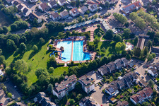 Outdoor pool in Brühl in the state Baden-Wuerttemberg, Germany