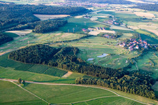 Aerial view of Grounds of the Golf course at Golfclub Steisslingen e.V. am Bodensee in Steisslingen in the state Baden-Wurttemberg