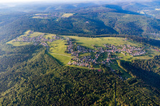 Village - view on the edge of forested areas in Neusatz in the state Baden-Wurttemberg, Germany
