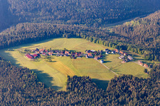 From the north in the district Hünerberg in Bad Wildbad in the state Baden-Wuerttemberg, Germany