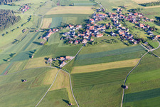 From the west in the district Fünfbronn in Simmersfeld in the state Baden-Wuerttemberg, Germany