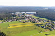 From the south in Simmersfeld in the state Baden-Wuerttemberg, Germany