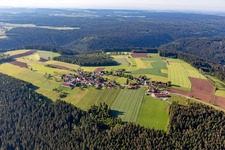 Village - view on the edge of forested areas of the black forest in Hochdorf in the state Baden-Wurttemberg, Germany