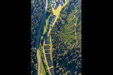 Fish ponds on the Nagold in Grömbach in the state Baden-Wuerttemberg, Germany