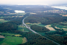Aerial photograpy of Radolfzell in Radolfzell am Bodensee in the state Baden-Wuerttemberg, Germany