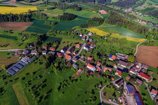 Village view from the east in the district Gundelshausen in Dornhan in the state Baden-Wuerttemberg, Germany