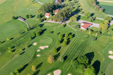 Oblique view of Golf Club Alpirsbach eV in the district Peterzell in Alpirsbach in the state Baden-Wuerttemberg, Germany