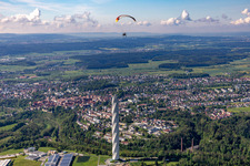 Site of the ThyssenKrupp testing tower for Speed elevators in Rottweil in Baden - Wuerttemberg. When finished the new landmark of the town of Rottweil will be the tallest structure in Baden-Wuerttemberg