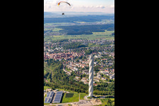 Thyssen-Krupp test tower for elevators in Rottweil in the state Baden-Wuerttemberg, Germany