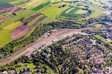 Railroad station in Rottweil in the state Baden-Wuerttemberg, Germany