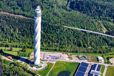 Site of the ThyssenKrupp testing tower for Speed elevators in Rottweil in Baden - Wuerttemberg. When finished the new landmark of the town of Rottweil will be the tallest structure in Baden-Wuerttemberg out of the air