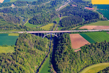 Oblique view of A81 Neckartal Bridge in Rottweil in the state Baden-Wuerttemberg, Germany
